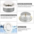 thumbnail image 2 of BUZIFU Round Ceiling Vent Adjustable Air Valve Grill Ventilation Ducting Hose Cover Bathroom Wall Vent Cover Metal Extractor Fans Grille for Bathroom Office Kitchen, White (100mm 4" Dia), 2 of 7