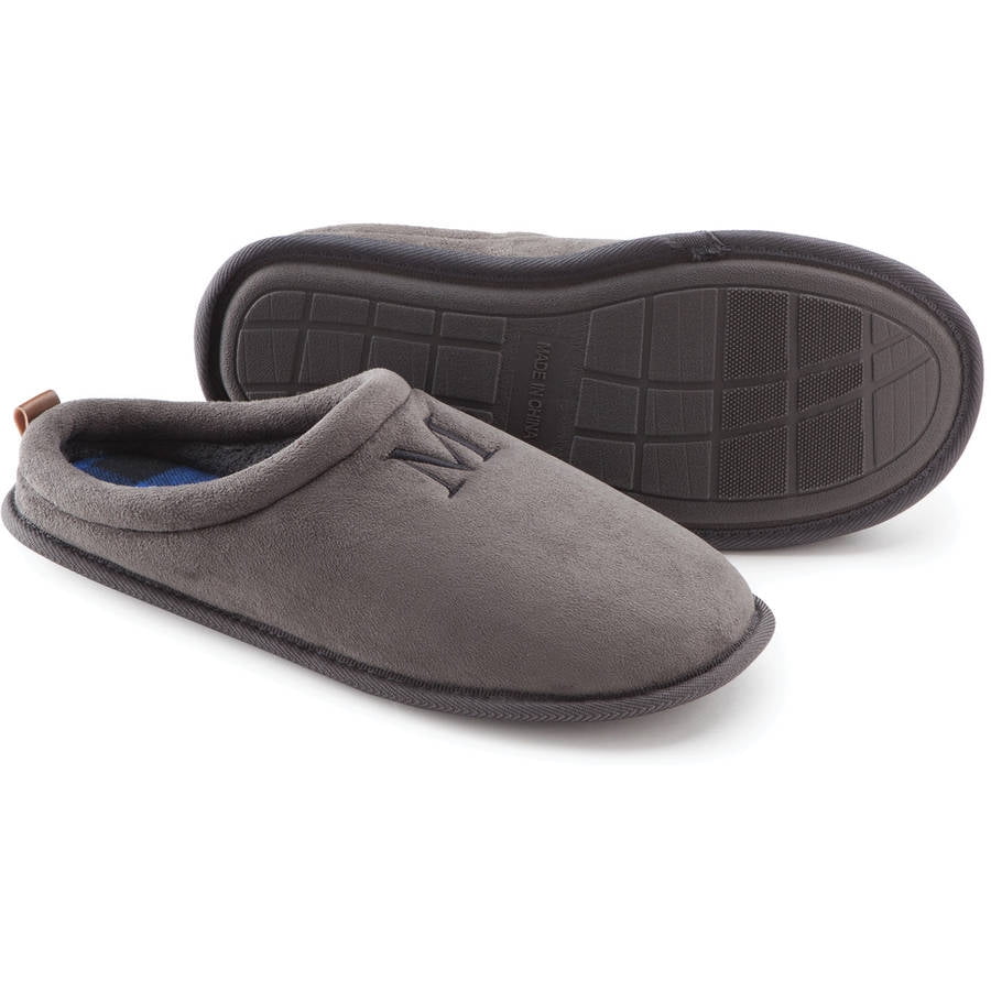 Personalized Men's Gray Clog Slippers, Medium, Extra Large - Walmart.com