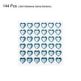 thumbnail image 3 of Uxcell 144 Pcs Heart Rhinestone 10mm Self Adhesive Gems Stickers Jewelry Stickers for Arts & Crafts, DIY Light Blue, 3 of 6