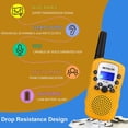 thumbnail image 2 of 1 par de walkie talkie RT388 para niños, walkie talkie remoto, regalos de juguete para niños de 4 a 12 años, camping, aventura espía al aire libre amarillo Sincero Electrónica, 2 of 5