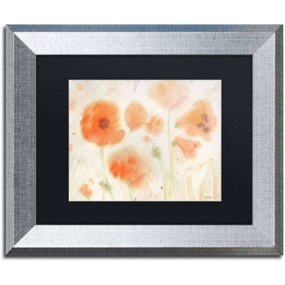 Trademark Fine Art "Orange Tones" Canvas Art by Sheila Golden, Black Matte, Silver Frame