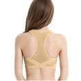 thumbnail image 7 of Fznquz Wirefree Plus Size Sports Bra Racerback Seamless Bra Beige Push Up High Impact Bras, 7 of 7