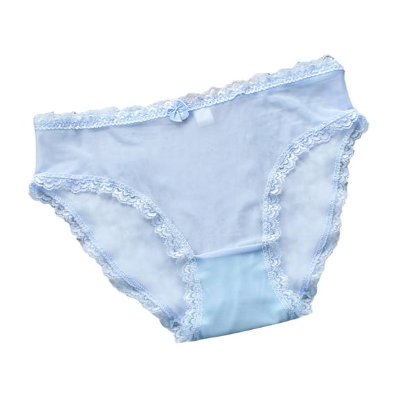 Bigersell Womens Cotton Panties Clearance High Waisted Underwear Tangas Panty Style P-624 Spandex Thong Panties Seamless Thongs Ladies Briefs High Waist Women's Panties Light Blue XL