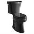 thumbnail image 2 of Kohler K-3989-7 Highline Comfort Height Elongated Dual-Flush Chair Height Toilet, Black, 2 of 2