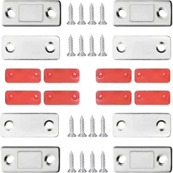 LAMIRO Door Closer Cabinet Magnetic Catch-4 Pack Cabinet Door Magnetic Catch for Magnets Cabinet Door Latch-Stainless Steel Magnets Closures for Kitchen Cabinet Latch and Magnetic Door Catch Closer