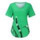 thumbnail image 5 of Gibobby Casual Playera de Manga Corta para Mujer Camiseta manga corta informal con cuello en V estampada para mujer(D,M), 5 of 5