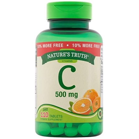 4 Pack - Nature's Truth Vitamin C 500 mg Supplement, 110 ea