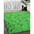 thumbnail image 2 of Ahgly Company Indoor Square Patterned Lime Green Area Rugs, 3' Square, 2 of 6