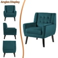 thumbnail image 5 of UIXE Accent Chairs Velvet Upholstered Armchair for Living Room Tufted Armrest Reading Seat, Blue, 5 of 7