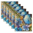 thumbnail image 6 of BZSMCE Satin Native Fab Cotton Dinner Napkin Blue Butterfly Printed Reusable, 6 of 8