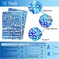thumbnail image 2 of LAICAIW 1 Inch 1512 Pieces 12 Sheets Graduation Cap Letter Stickers, Self-Adhesive Vinyl Letter Sticker, Alphabet Number Stickers, Decals for Sign, Business, Mailbox,Crafts (Holographic 4 Colors Set, 2 of 5
