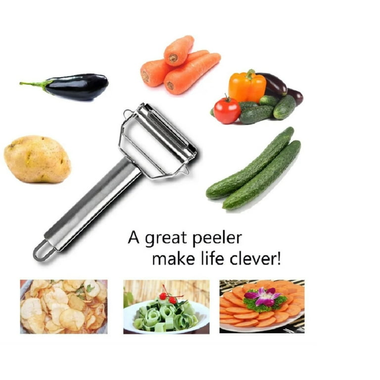 Pampered Chef #1071 Vegetable Peeler, Stainless Steel Fruit Potato