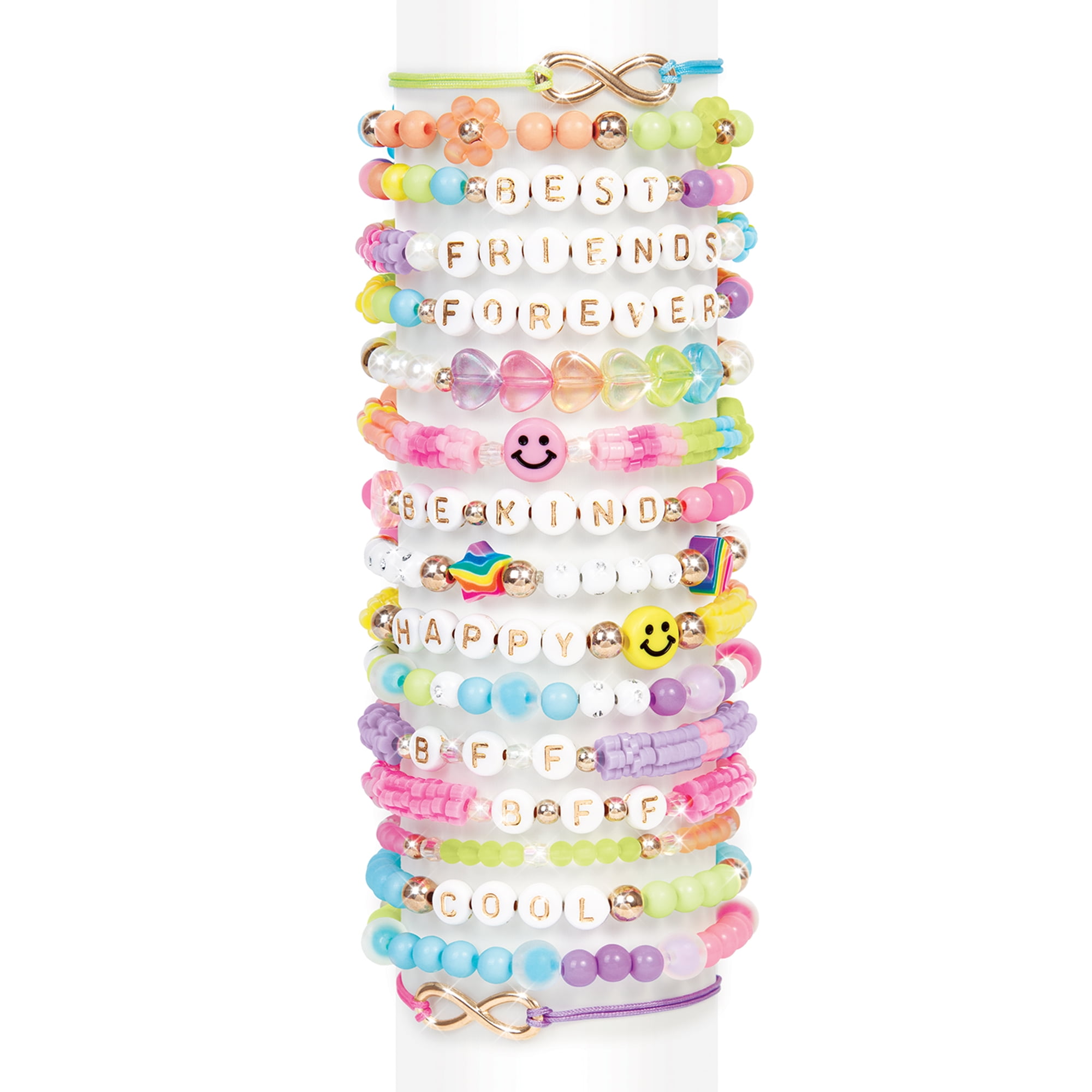 Make It Real Beads 2-Go! DIY Jewelry Set - Bento Style Travel Case, 1370 Beads, Child Ages 8+