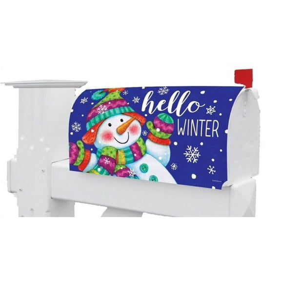 Hello Winter Snowman Magnetic Mailbox Cover Only