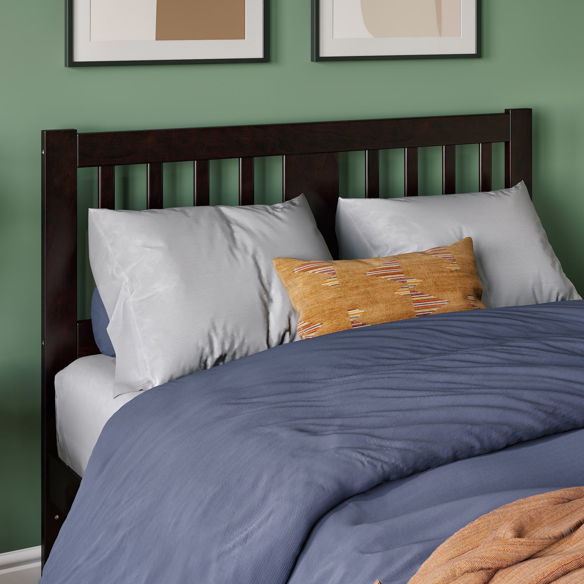 AFI Tahoe Full Wood Platform Bed with Headboard Footboard & Twin Trundle, Espresso