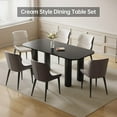 thumbnail image 5 of QEZEOM Modern Dining Table 67", Black Rectangular Table for Dining Room, Kitchen, Bar, Easy Assembly, Table Only, 5 of 8