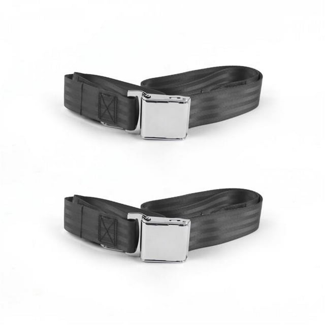 Ford Fairlane 1970 Airplane 2 Point Charcoal Lap Bench Seat Belt Kit - 3 Belts