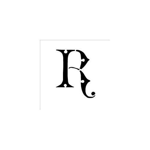 Monogram Letter Stencil - Simple - R - 2 3/4 x 2 1/2 - Walmart.com