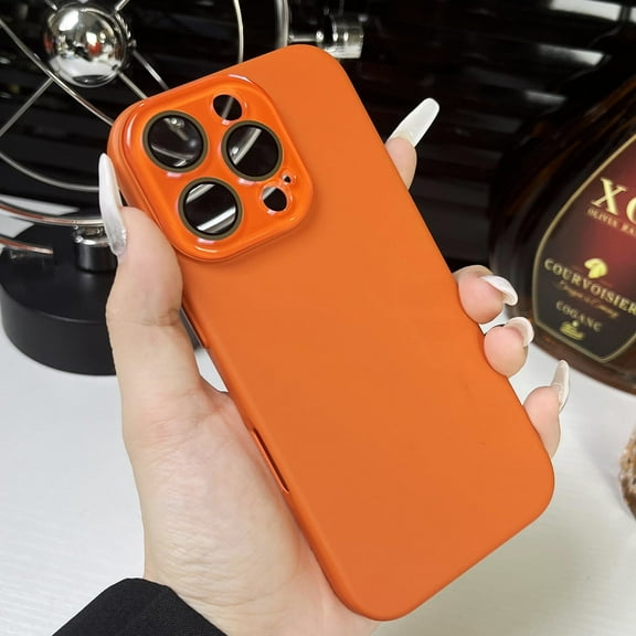 Morandi Series Case for Apple iPhone 13 Pro Max, iPhone 13 Pro Max Case, Slim Fit Camera Lens Protective Shockproof Anti-Scratch Stylish Phone Case for iPhone 13 Pro Max, Orange