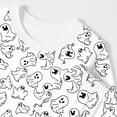 thumbnail image 5 of HCYSFG Boys Halloween Pajama Sets 2 Piece Ghost Print Crew Neck Long Sleeve Shirt Elastic Waist Pants Kids Lounge Outfit Sleepwear, 5 of 5