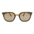 thumbnail image 2 of Womens Hipster Inset lens Thin Horn Rim Hipster Plastic Rectangle Sunglasses Green - Brown, 2 of 5