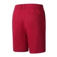 thumbnail image 4 of Men's Casual Shorts Elastic Waist Chino Shorts Summer Beach Golf Stretch Flat Front Work Shorts with Pockets Red 2XL, 4 of 5
