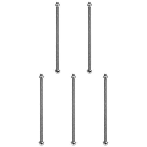 M5 x 140mm 304 Stainless Steel Hex Head Screws Bolts, Nuts, Flat & Lock Washers Assortment Kit, 5 Sets