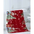 thumbnail image 3 of Red Christmas Bath Towels for Bathroom Set,Luxury Microfiber Towels Gifts for Women,Quick Dry Beach Kitchen Hand Hair Face Towel and Dish Washcloth,Xmas Tree Gnomes Poinsettia Snowflake Towels+Set, 3 of 7