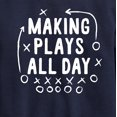 thumbnail image 3 of Instant Message - Making Plays All Day - Toddler & Youth Crewneck Fleece Sweatshirt, 3 of 6