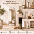 thumbnail image 6 of Antok Arched Full Length Floor Mirror 76"x34.1" Full Body Mirror with Stand, for Bedroom, Living Room, Cloakroom, Black, 6 of 10