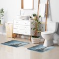 thumbnail image 7 of 2 Piece Bath Mat Set with U-Shaped Toilet Mat and Rectangle Bath Rugs Non Slip Machine Washable Bathroom Mats Christmas Tree with Lights, 7 of 7