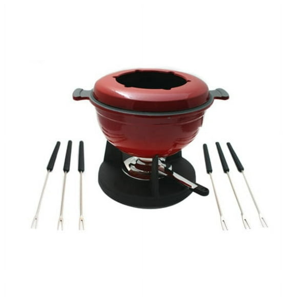 Swissmar Ensemble de Fondue Lucerne, Ensemble de 10 Pcs, Fonte