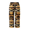 thumbnail image 5 of Stephy Women's Casual Camouflage Print Cargo Pants Stretch Elastic Waist Tapered Pants with Pockets, Orange, XL, 5 of 7