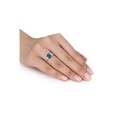 thumbnail image 5 of 2.50 Carat (Ctw) London Blue Topaz Ring in 14K White Gold with Diamonds for Women, 5 of 6