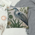 thumbnail image 2 of COMIO Decorative Throw Pillow Cover Crane Heron Watercolor Bird Swamp Plants Cranberry Grass Marsh Set Leaf Flora Stork Nature Vintage Cute Soft Cushion Cover Case for Couch Bedroom Car, 2 of 5
