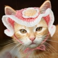 thumbnail image 1 of SKISUNO 1Set Cartoon Design Knit Woolen Yarn Cat Hat for Adorable Pet Hat, 1 of 4