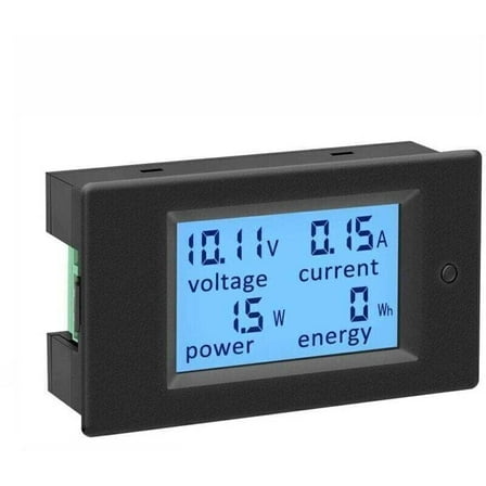 12V Digital Multimeter with LCD Display - DC 6.5-100V 100A, Measures Voltage, Current, Power Energy
