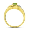 thumbnail image 5 of 14k Yellow Gold Round Peridot And Diamond Heart Ring, 5 of 6
