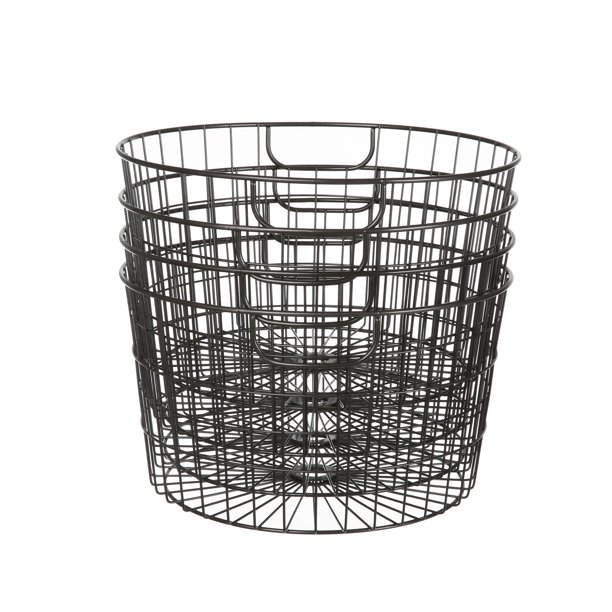 Mainstays 4 Pack Rustic Round Wire Baskets