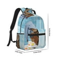thumbnail image 2 of Disketp Funny Cat Taking a Bath Backpack - Comfortable Daypack with The right laptop for you Spacious Main Compartment & other poket - {designName} print, 2 of 6