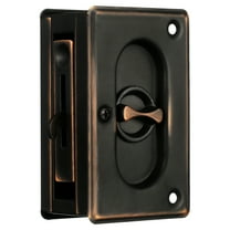 Prime-Line Products N 7368 Pocket Door Privacy Lock with Pull, 3-3/4-Inch, Classic Bronze