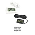 thumbnail image 4 of Sidaley Termómetro digital LCD Clima -50 ° -110 ° Sensor de temperatura Medidor de baño a prueba de agua Medidor de higrómetro Tanque de Electrónica Blanco, 4 of 6