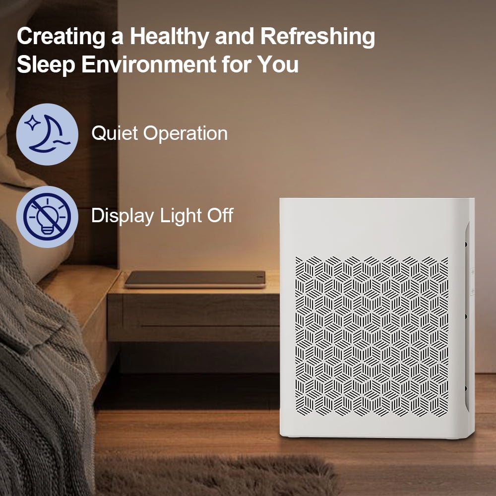 Air Purifier for large rooms up to 1095 sq. ft. with PM 2.5 display and air quality sensor, auto mode, timer - filters smoke, pollen, pet dander and allergens