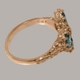 thumbnail image 4 of LBG British Made 9k Rose Gold Cubic Zirconia & London Blue Topaz Womens Anniversary Ring - 33 size options - Size 8.5, 4 of 6