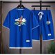 thumbnail image 3 of Conjuntos de hombre Natanael Cano Nata Montana Camiseta y pantalón corto Moda Corridos Tumbados Merch Chándal Conjunto diario de verano de dos piezas, 3 of 5