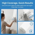 thumbnail image 2 of Wall Paint, White Touch Up Paint for Walls with Roller, Interior White Paints with Roller Brush for Flat, Quick Drying Water Based Low Odor, Covers Stain Scratches Graffiti, Interior Flat Ceiling DIY, 2 of 9