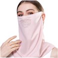 thumbnail image 2 of QSAWXQZ Unisex Sun Protection Face Cover Ear Loop Breathable Lightweight Neck Gaiter Free Size, 2 of 5