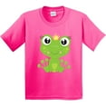thumbnail image 3 of Inktastic Cute Frog, Green Frog, Frog Princess, Crown Youth T-Shirt, 3 of 5