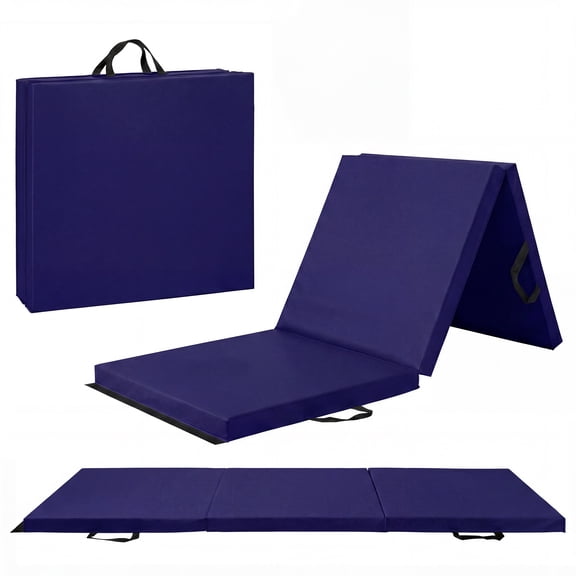 Antsy Pants Tumbling Mat for Kids, 3-Fold Gymnastics Mat, Foldable Tumbling Mat, Navy Blue