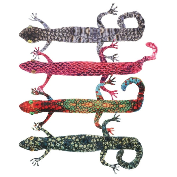 4 pulseras de lagarto con broche de presión, ideales como recuerdo de fiesta para niños, cumpleaños, Halloween y otras fiestas